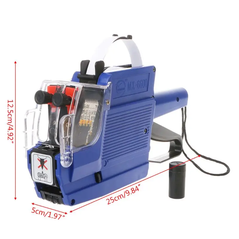 Máy dán nhãn dòng MX-6600 10 chữ số Nhãn giá súng 2 dòng dành cho cửa hàng bán lẻ