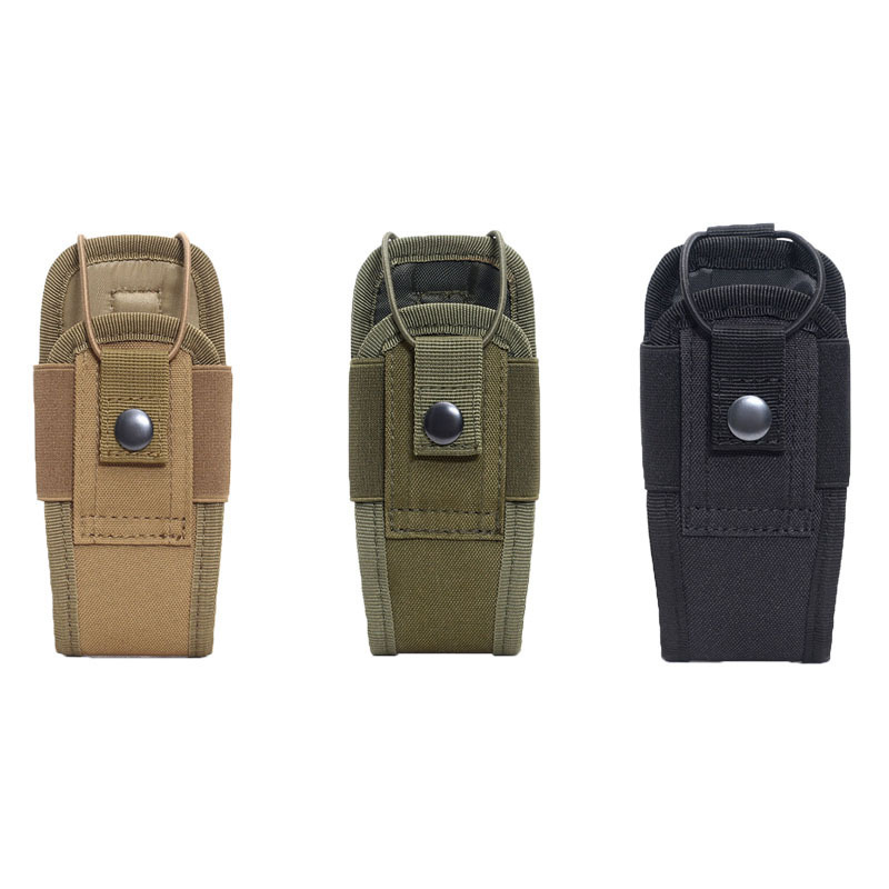 Hoyoo outdoor tactical walkie talkie case MOLLE accessory package multifunctional walkie talkie external protective cover camouf