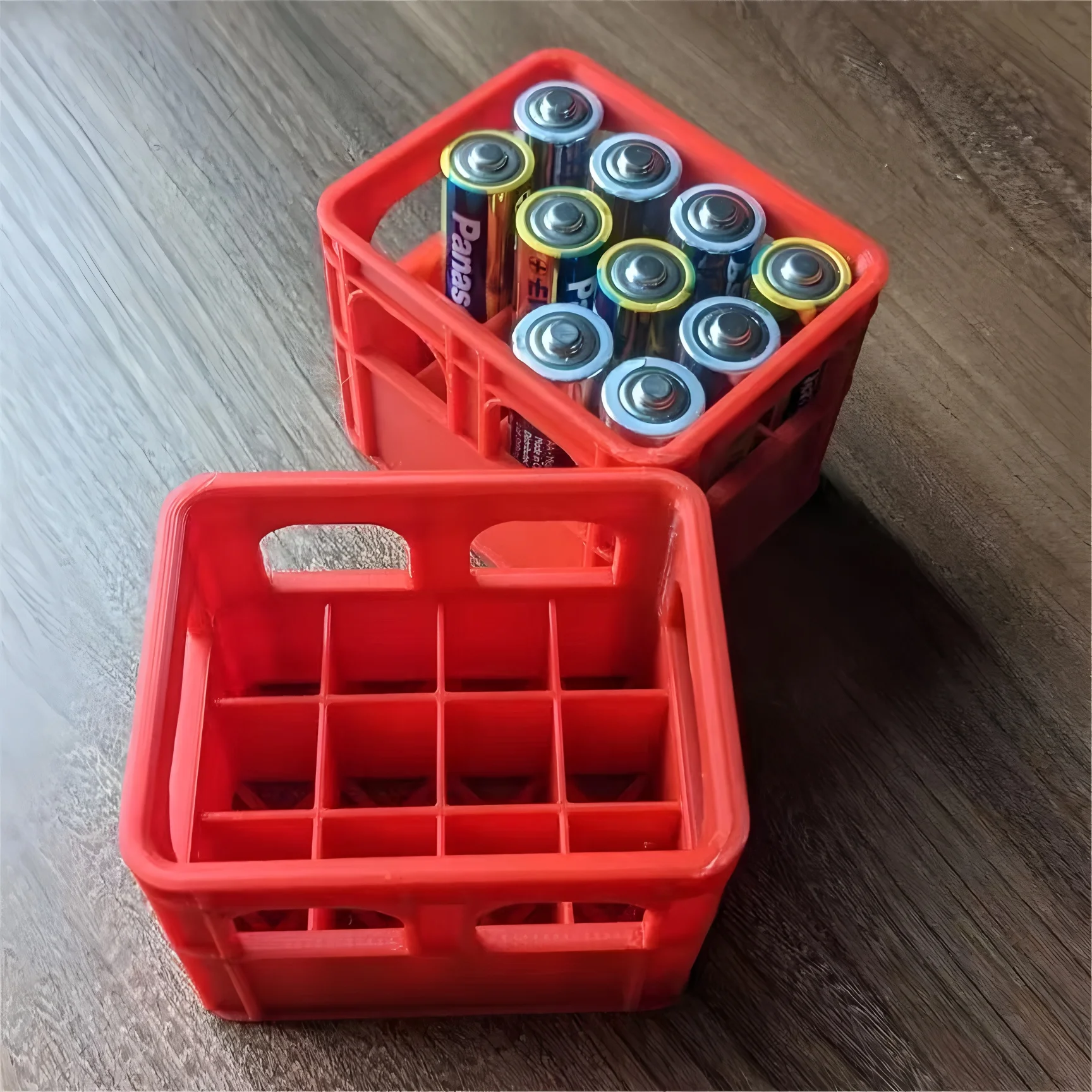 Pudełko na baterie drukowane w technologii 3D, DIY, skrzynia na piwo nr... 5 Aa Nie. Pojemnik na baterie Aaa, możliwość układania w stosy, koszyk do przechowywania