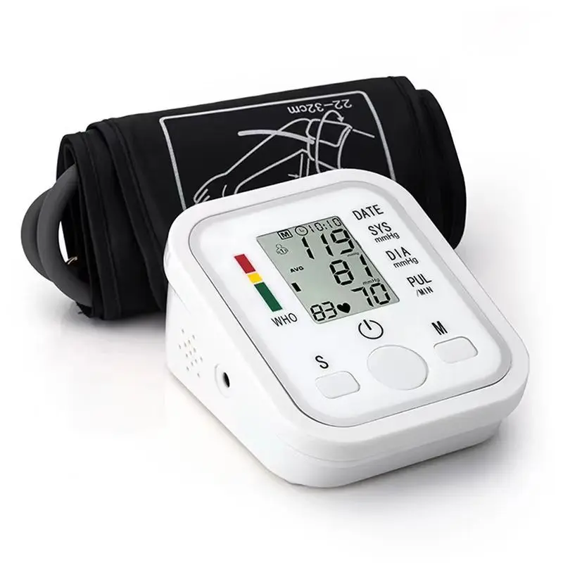 Braço digital médico bp monitor de pressão arterial tensiômetro tonômetro esfigmomanômetro automático medidor de pulso freqüência cardíaca oxímetro