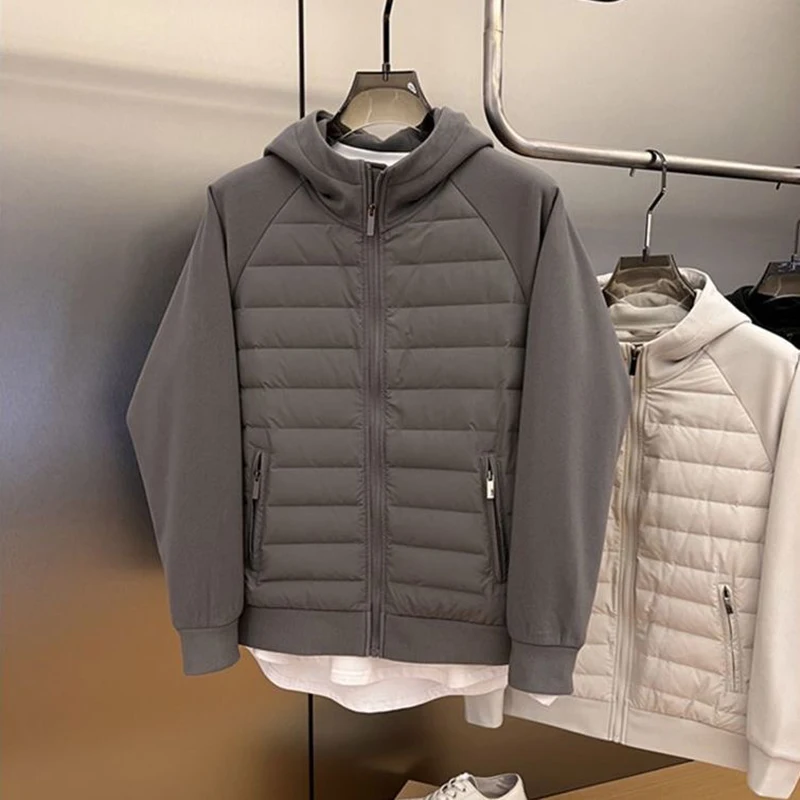 Chaquetas acolchadas de algodón ligero para mujer, Tops con capucha y cremallera, Chaqueta suelta informal, Casacos coreanos, sudadera cálida, Abrigos de invierno