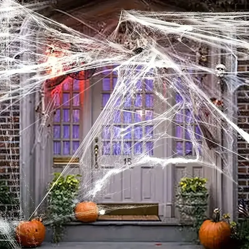Halloween Dekoration Spinne Baumwollfaden Spinnennetz Party Requisiten Spukhaus Künstliche Spinnennetz Hause Gruselige Party Decora