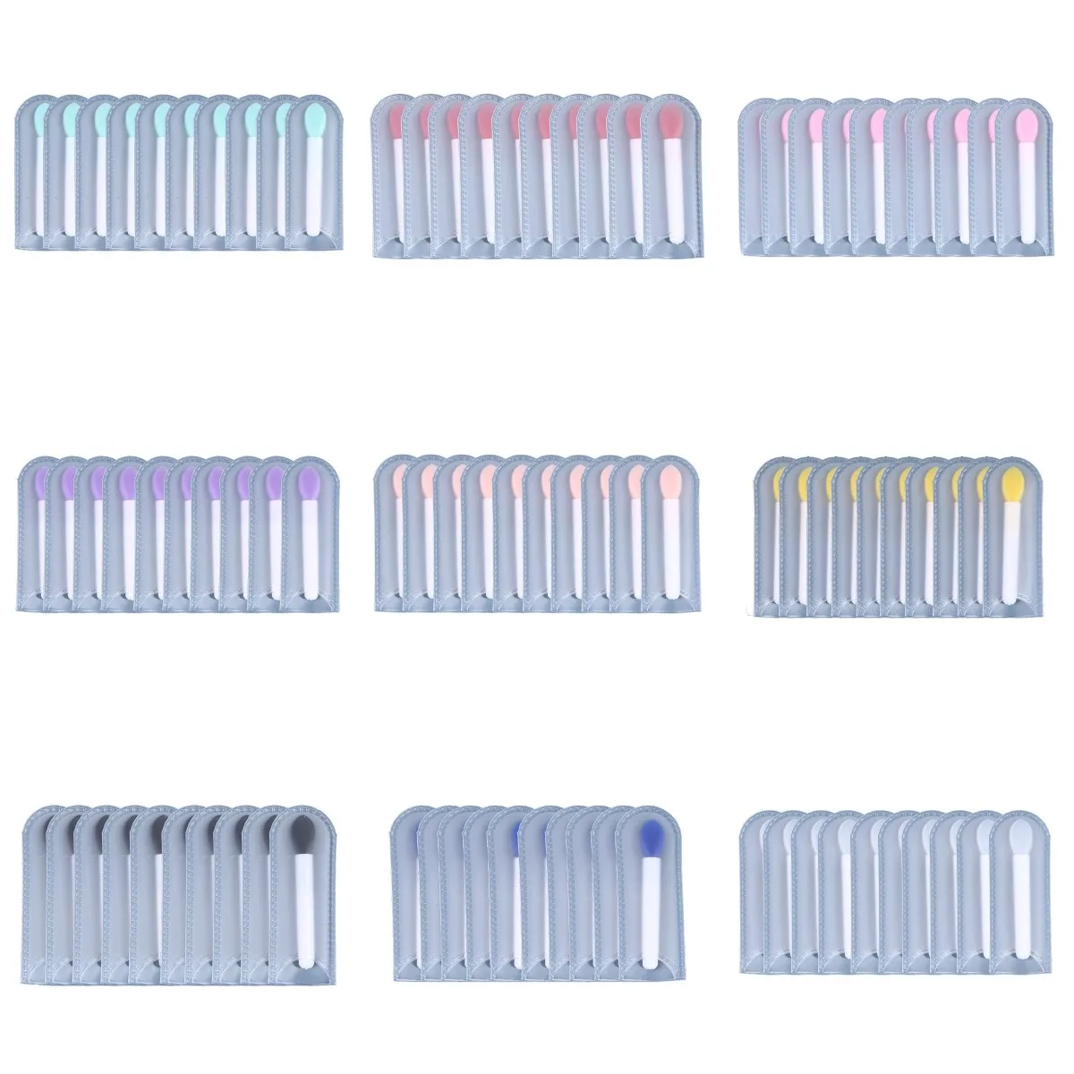 1/3/10Pc Mini Silikon Lip Balms Kuas Masker Bibir dengan Pengisap Penutup Debu Lipstik Kosmetik Makeup Kuas Lipstik Sikat