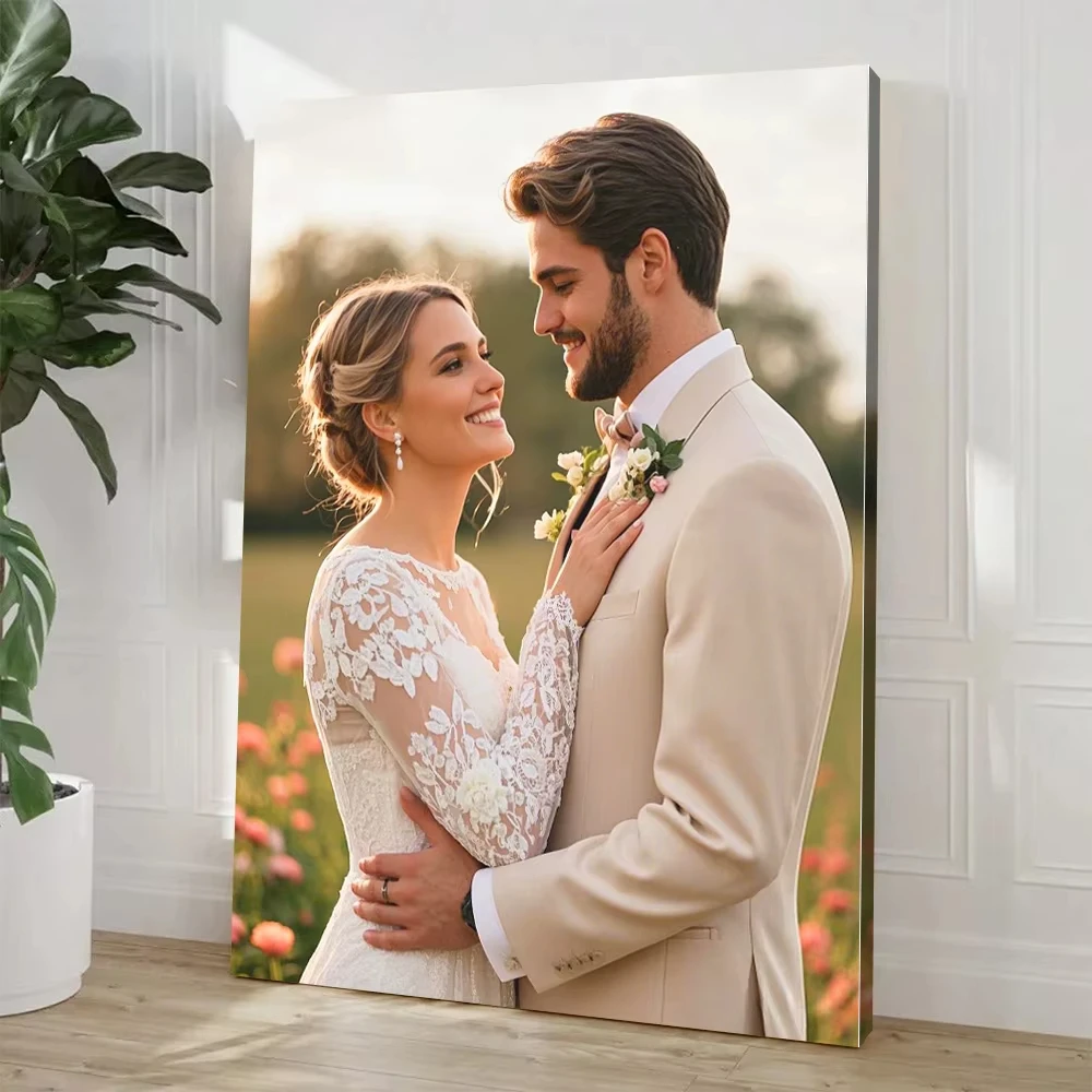 Personalizado impressões em tela foto cartaz personalizado para vida familiar animais de estimação anime aniversários casamentos cenário decoração para casa presentes