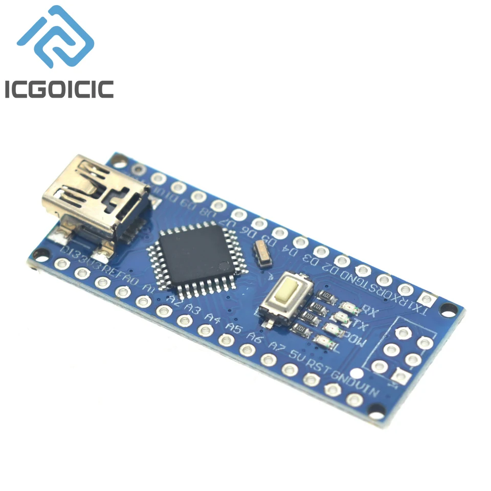 Nano 3,0 con controlador Compatible con cargador de arranque Mini/tipo C/Micro USB CH340 controlador USB 16Mhz ATMEGA328P/PB para Arduino