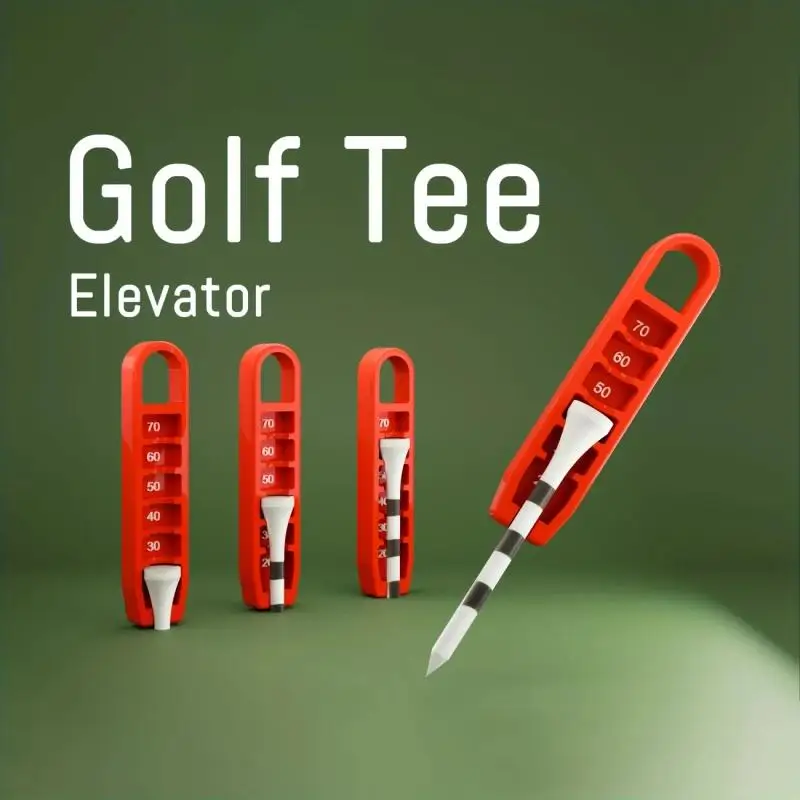 Elevador de Tee de Golf, medidor de altura de Tee de Golf impreso en 3D, ajustador de altura de Tee portátil, colocación precisa en 20-70mm, regalo para golfistas