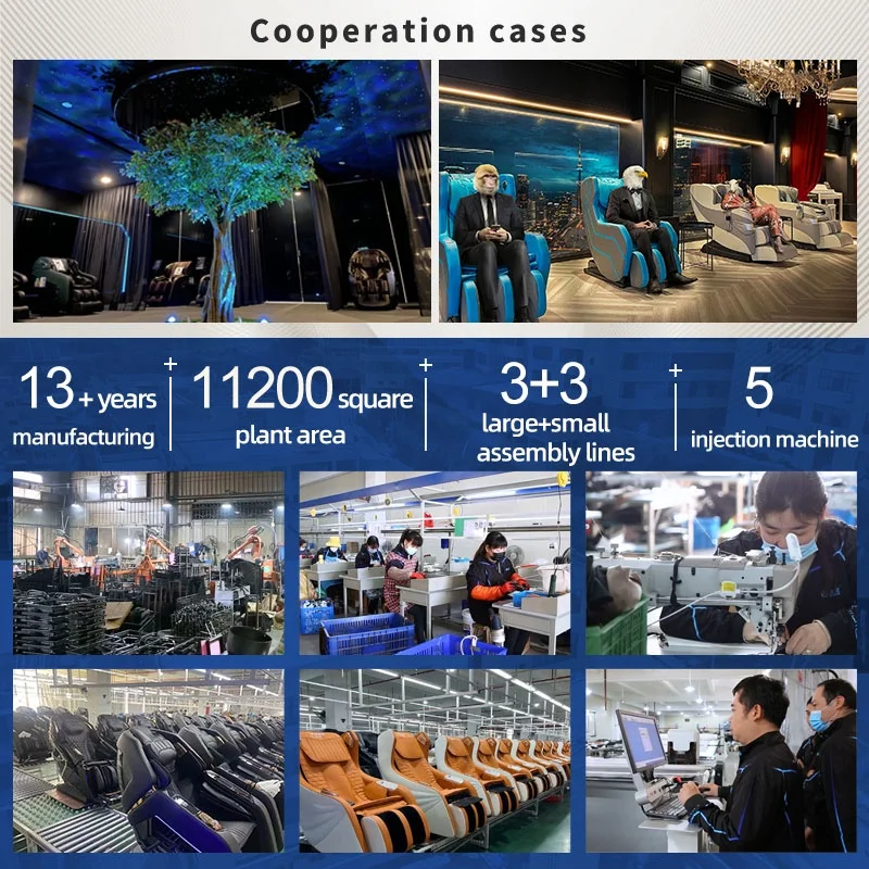 Elektrischer 4D-Massagestuhl mit zwei Kernen, Thai-Stretch, 2024, Shiatsu Zero Gravity, Doppelmechanismus-Stuhl für Massagestuhl