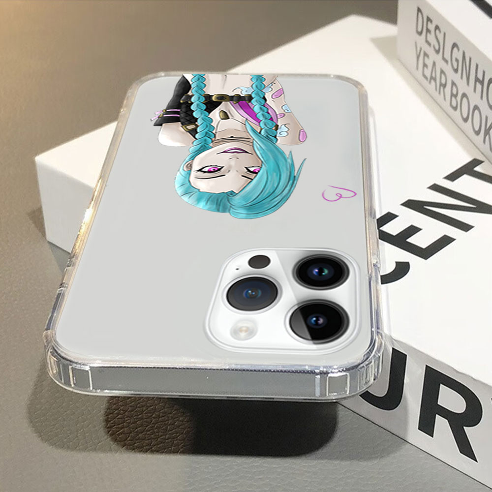 L-league of Legends Loli casing ponsel transparan, casing cangkang ponsel transparan untuk iPhone 12 11 14 13 15 16 Pro Max Plus