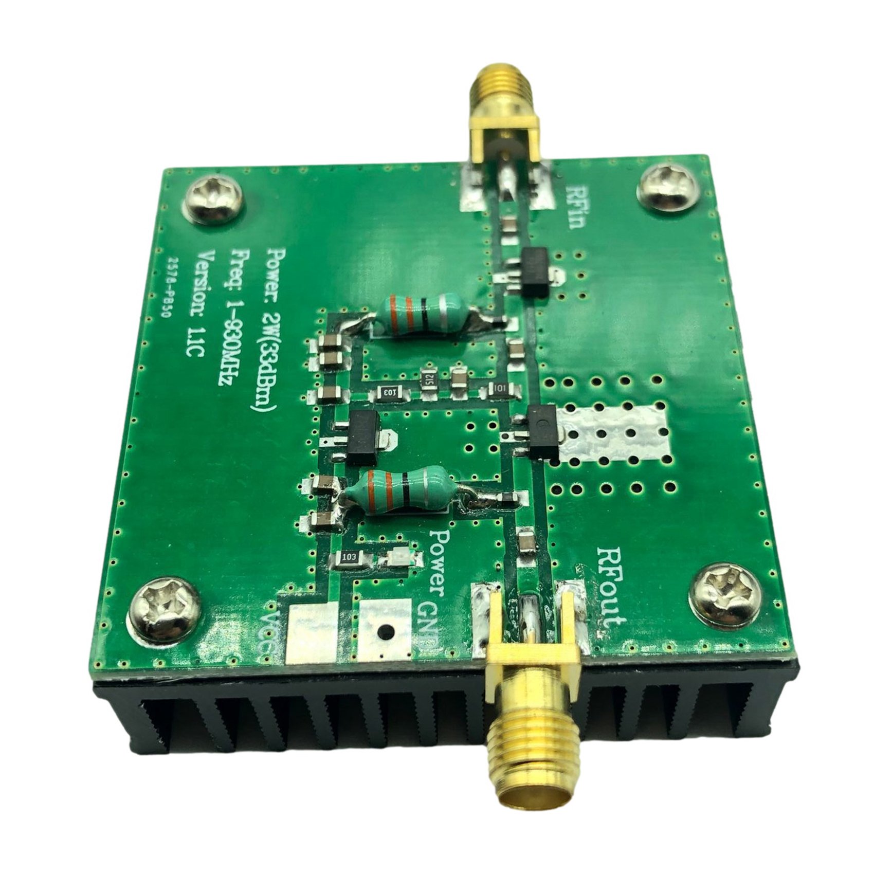 無線伝送パワーアンプモジュールfmhf 1-930mhz 2.0w 2wRFブロードバンドパワーアンプモジュール