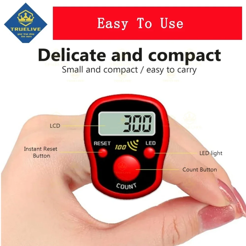 10/5/3/1PCS Finger Counter Click Mini Stitch Marker Row Knitting Electronic Counters LED Digital Tally Counter Clicker Tool