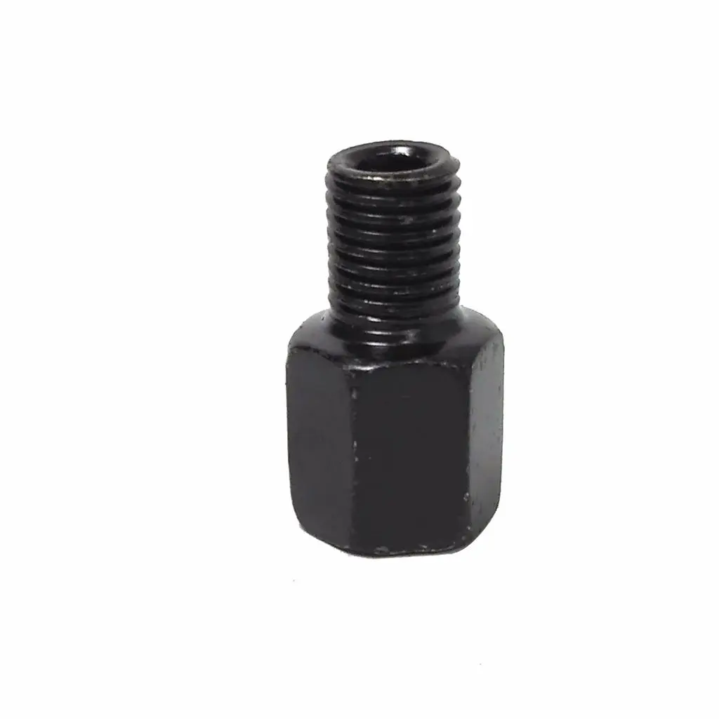 Par de adaptadores de espelho preto m10 10mm m8 8mm, parafuso de conversão para espelhos retrovisores de motocicleta no sentido horário, anti-relógio, rosca direita e esquerda