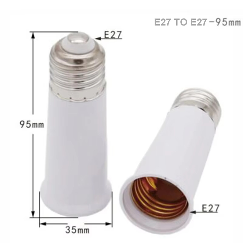 65mm 95mm 120mm E27 a E27 Extender Portalampada Base Lampadina Estendi Adattatore presa di prolunga Convertitore adattatore luce LED