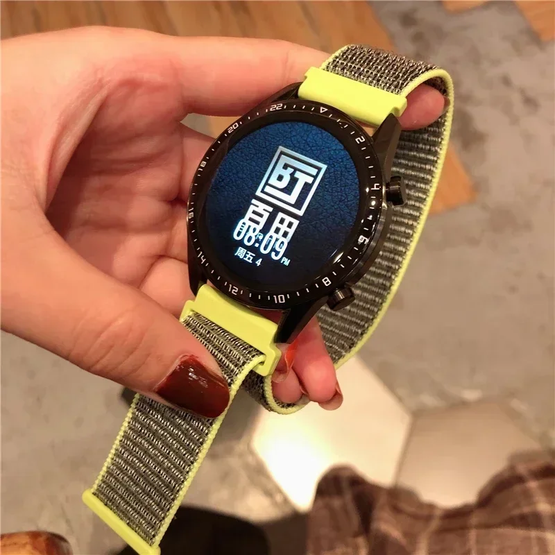 ห่วงสําหรับ Amazfit GTS 4/3/2/2e Mini/GTR 4/3/Pro/GTR2/47 มม./stratos ไนลอน 20 มม./22 มม.นาฬิกาสร้อยข้อมือ Amazfit bip-U-S-lite สายคล้อง
