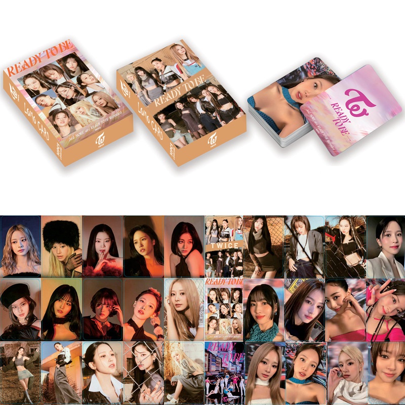 30Pcs/Box Kpop Twice New Ablum Between 1&2 Photocards Lomo Card Double Side Print Photo Cards For Fans Collection Stationery