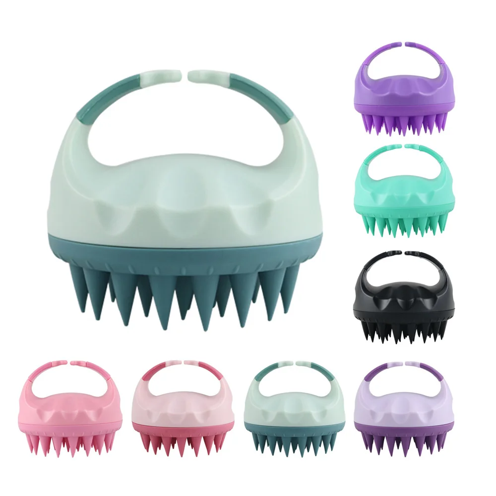 Shampoo Hoofd Hoofdhuid Massage Borstel Siliconen Zacht Huid Vriendelijk Haar Wassen Massager Kam Spa Massage Borstel Schoonheidssalon Haar Tool
