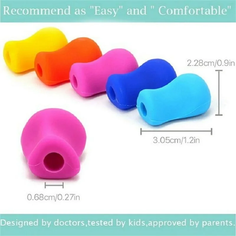 5/10 Cái Trẻ Em Viết Bút Chì Bút Trẻ Em Học Tập Practise Silicone Bút Viện Trợ Cầm Tư Thế Thiết Bị Hiệu Chỉnh Cho học Sinh Sinh Viên