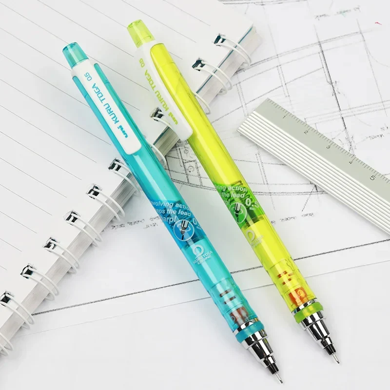Japão uni kuru toga lápis mecânico M5-450T 0.5mm à prova de quebra chumbo lapicero lapices portaminas com borracha papelaria escolar