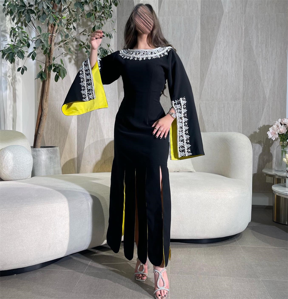 Personalizado jiayigong clássico estilo moderno formal noite o-pescoço a linha beading tornozelo-comprimento vestidos de ocasião sob medida