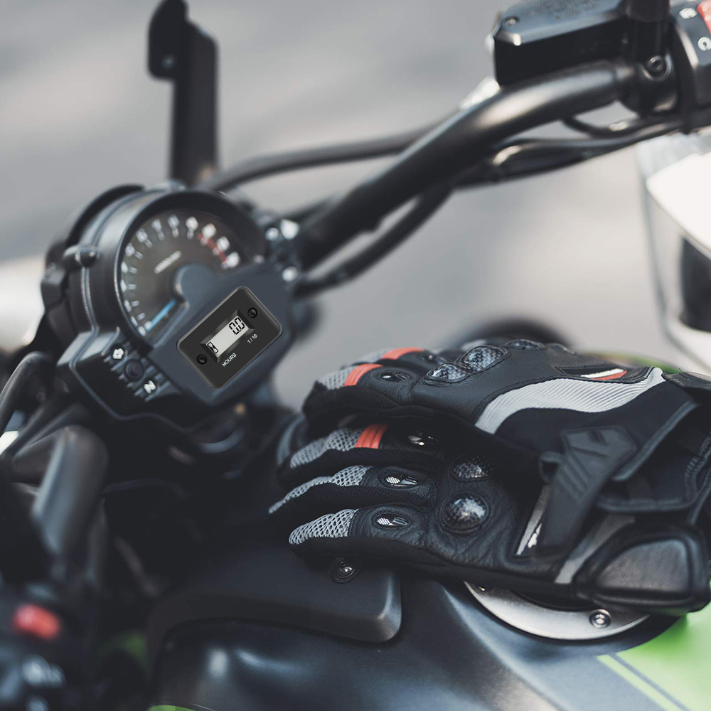 Kebidumei waterpoof motor digital medidor de hora display lcd motor a gás para motocicleta bicicleta cortador de grama motosserra atv snowmobile