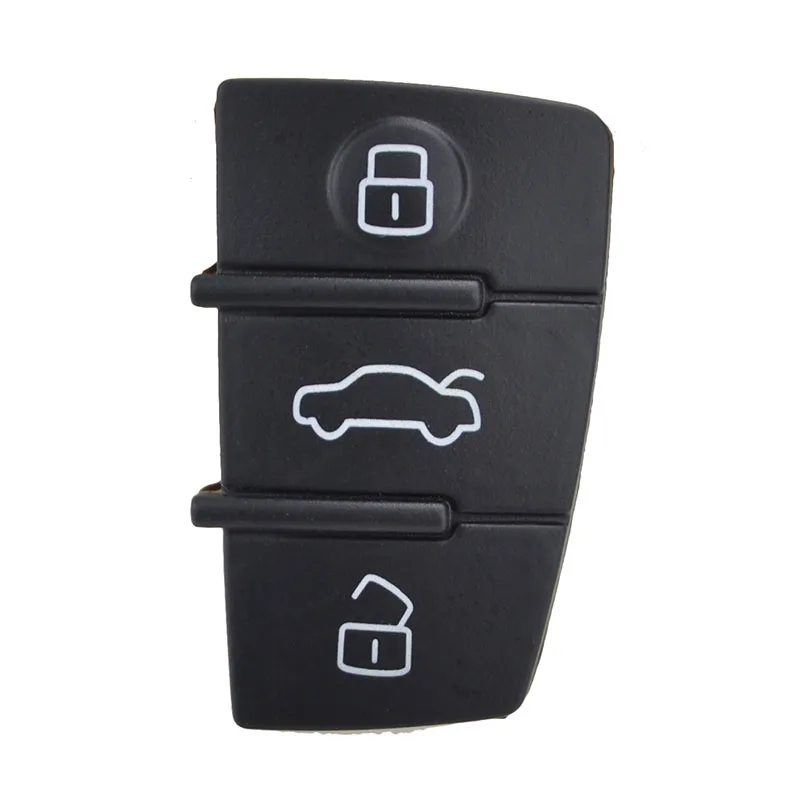 Từ Xa Lật Key FOB Vỏ 3 Nút Đệm Cao Su Thay Thế Cho Xe AUDI A2 A3 S3 A4 A6 A6L A8 Q3 TT Quattro