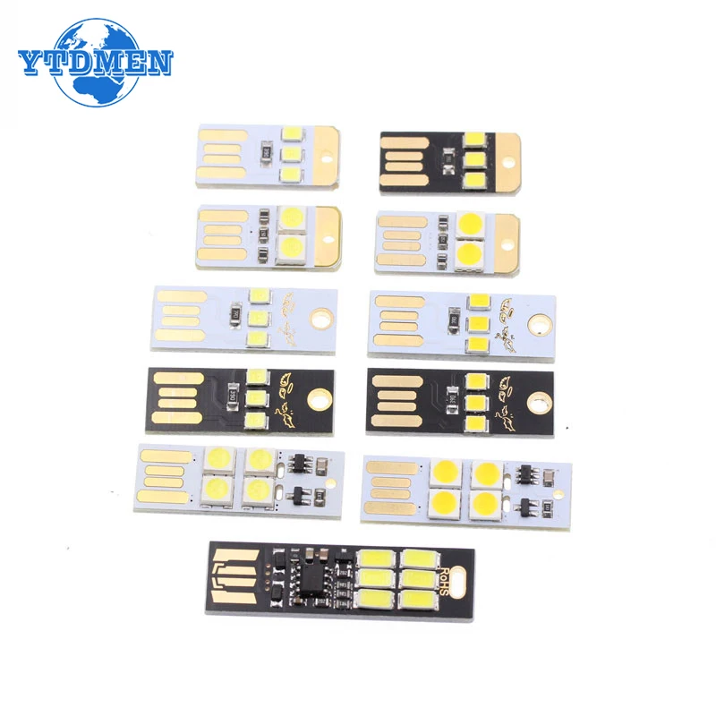 Mini lámpara LED con Sensor táctil, luz nocturna con enchufe USB, 5V, tarjeta de bolsillo, lectura de libros, lámpara de mesa para banco de energía, ordenador portátil