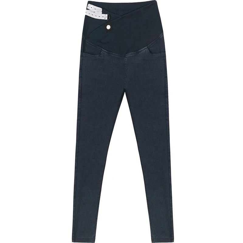 Джинсы с заниженной талией для беременных Одежда для беременных эластичные тонкие брюки-карандаш для беременных джинсовые облегающие брюки