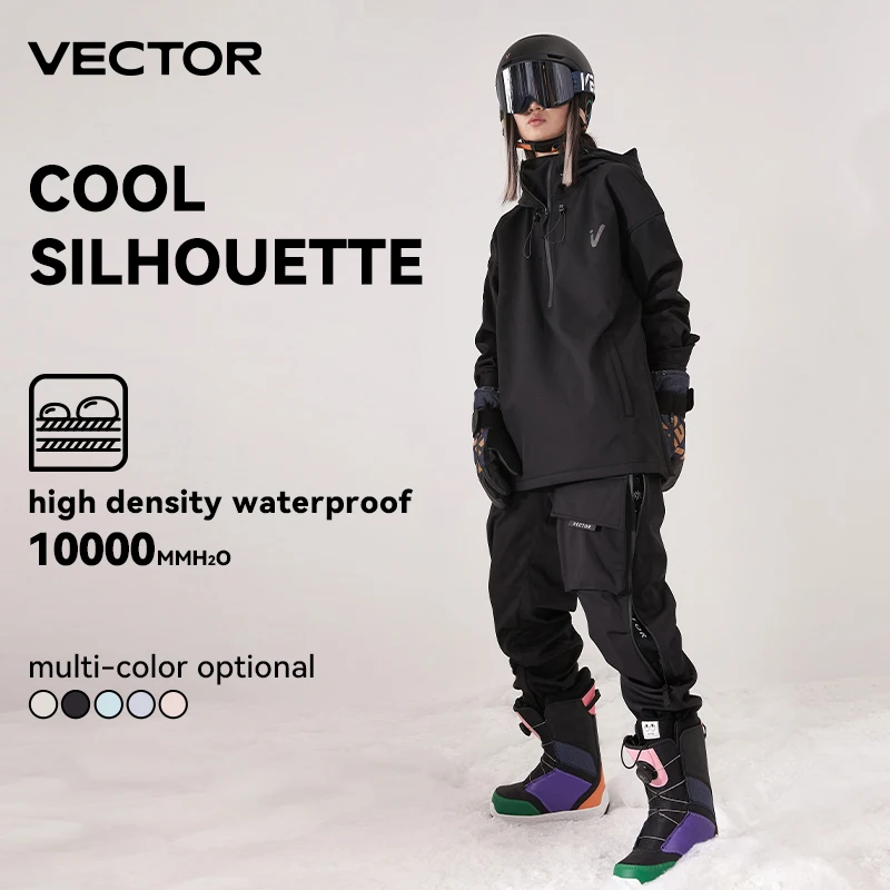 Homens mulheres cor sólida jaqueta de esqui calças de esqui quente à prova de vento macacão de inverno com capuz à prova dwaterproof água roupas esportivas ao ar livre snowboard