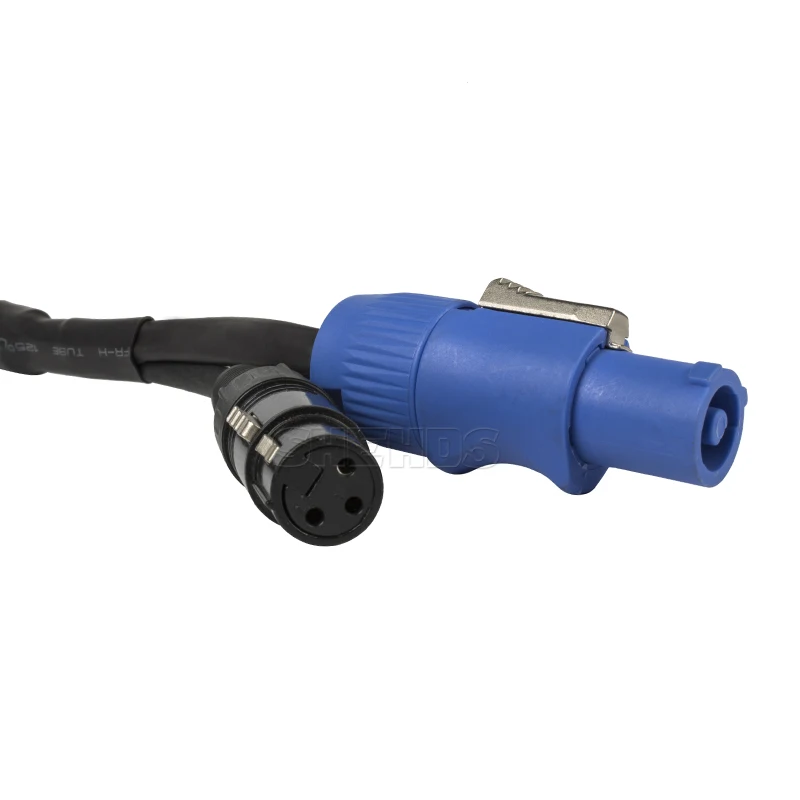 2/4 lotes conector powercon com 3 pinos dmx em fora cabo linha de alimentação acessórios iluminação para movendo a cabeça luz palco dj discoteca