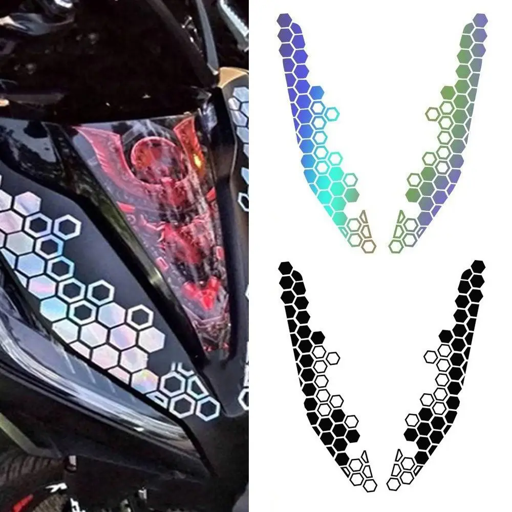 オートバイハニカムデカール反射ステッカー多色装飾ステッカーバイクバンパー飾り修正アクセサリー
