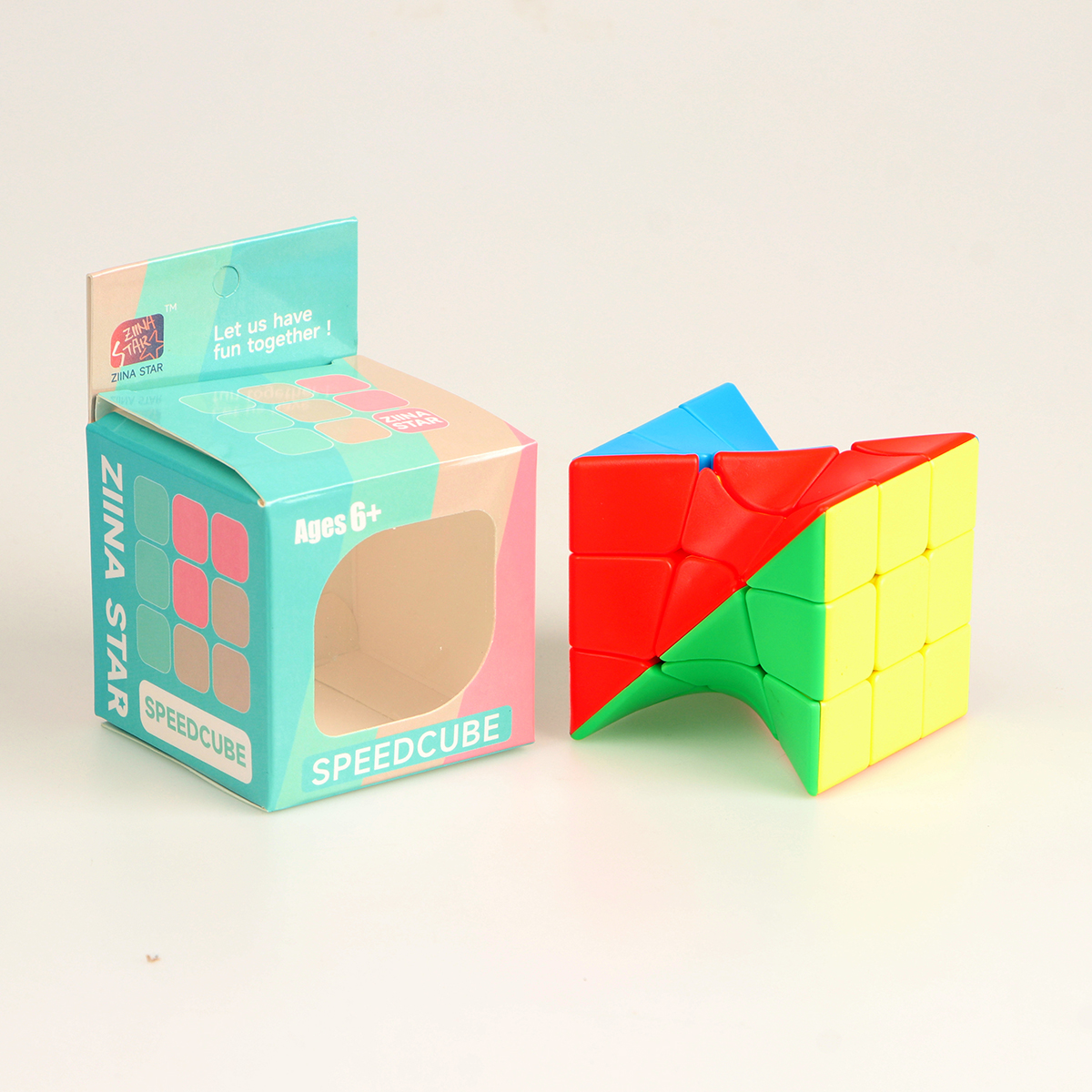 3x3x3 twisted, stress reducing, brain strengthening, puzzle solving, professional smooth speed, children's toy gift