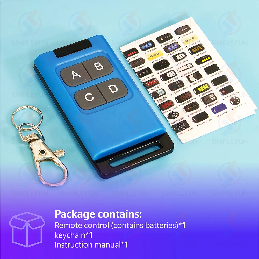 433Mhz 330Mhz 868Mhz Copy Remote Control 8-Channels Nice Came Doorhan 300~915Mhz Duplicator Garage Door Opener Clone Transmitter