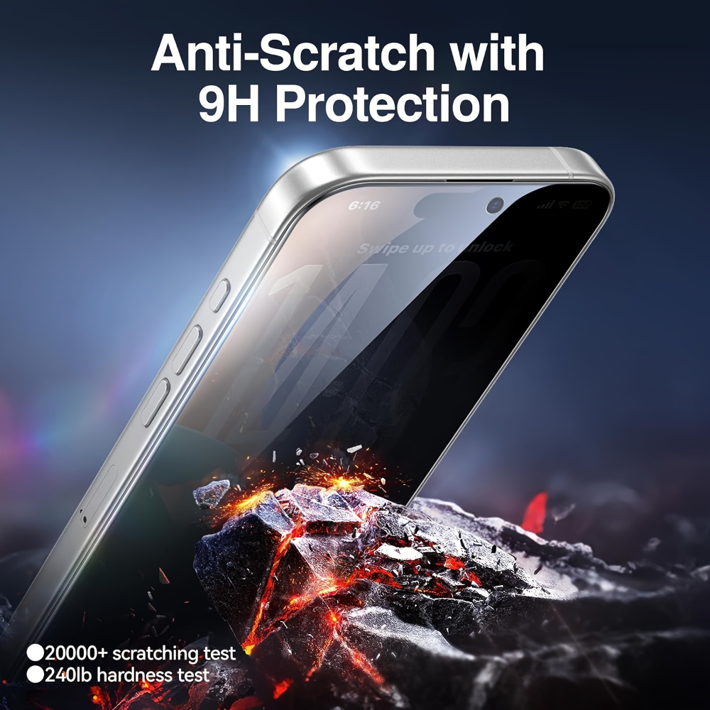 NNBILI Privacy Screen Protector For iPhone 17 Pro Max Anti-Spy Glass For iPhone 16 15 14 13 12 11 Pro Max Privacy Film iPhone 17