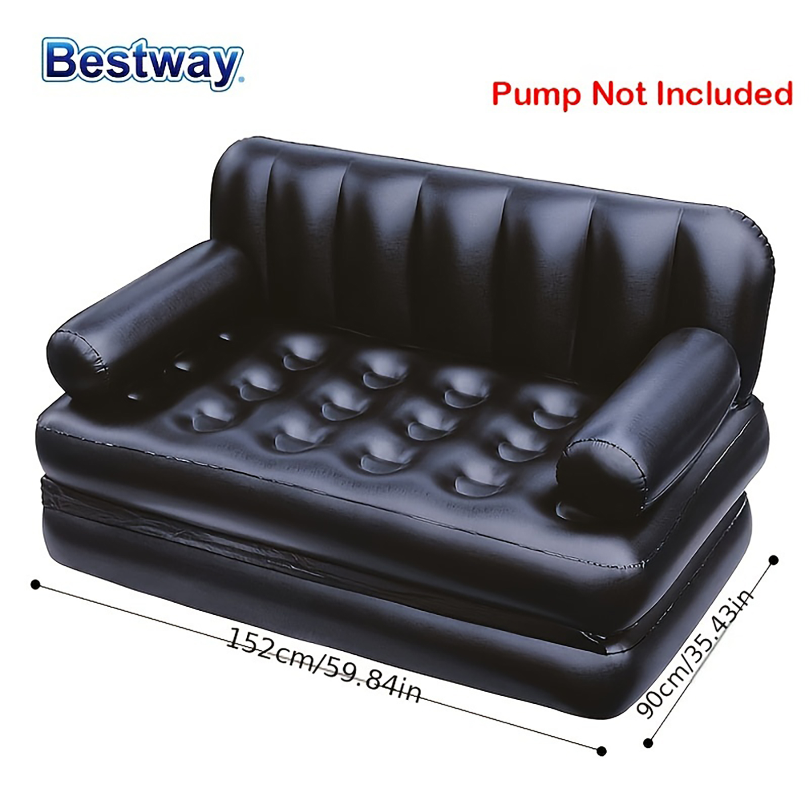 Bestway 75054, aufblasbares Sofa, aufblasbares Sofa für den Außenbereich, aufblasbares Sofa, aufblasbarer Stuhl für Erwachsene, Doppelbettgröße