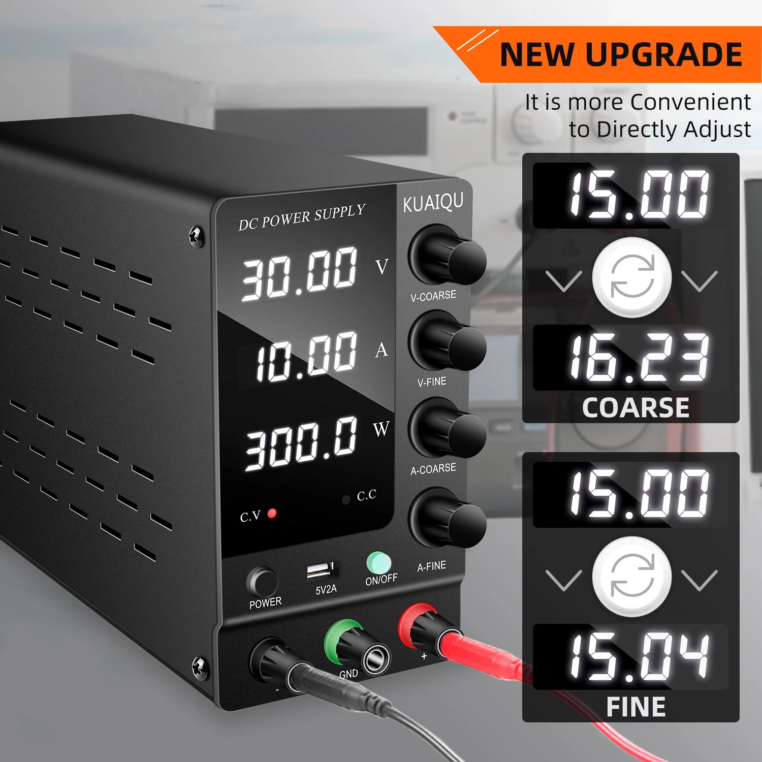 KUAIQU 30V 10A DC fuente de alimentación pantalla de dígitos ajustable Mini fuentes de alimentación de laboratorio regulador de voltaje 60V 5A 32V 6A SPS-C3010
