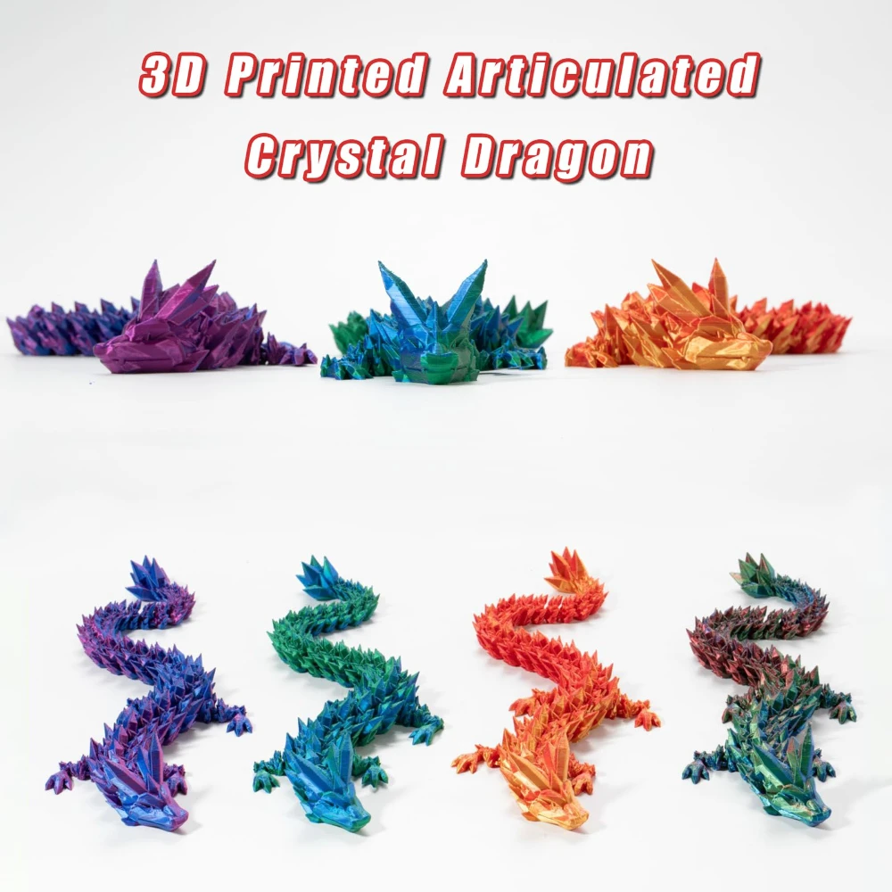 Le nuove articolazioni del corpo completo del drago cinese stampato in 3D che possono spostare l'arredamento e le decorazioni per la casa vale la pena collezionando giocattoli creativi