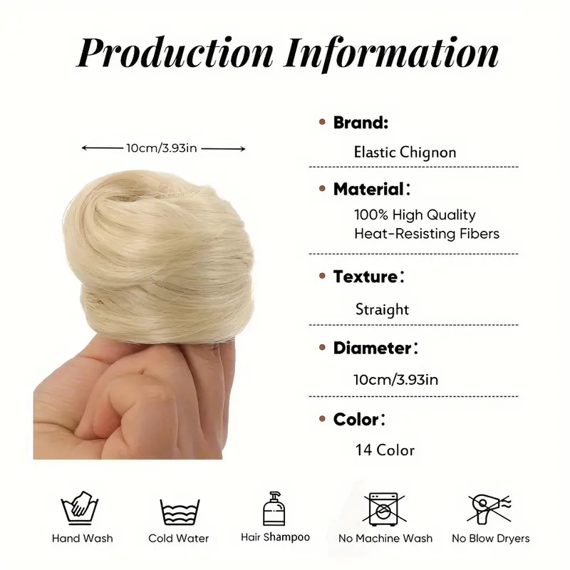 Moño de lazo de pelo liso, peluca de fibra natural y cómoda resistente al calor, fácil de usar, adecuado para todas las niñas, accesorios de peluca