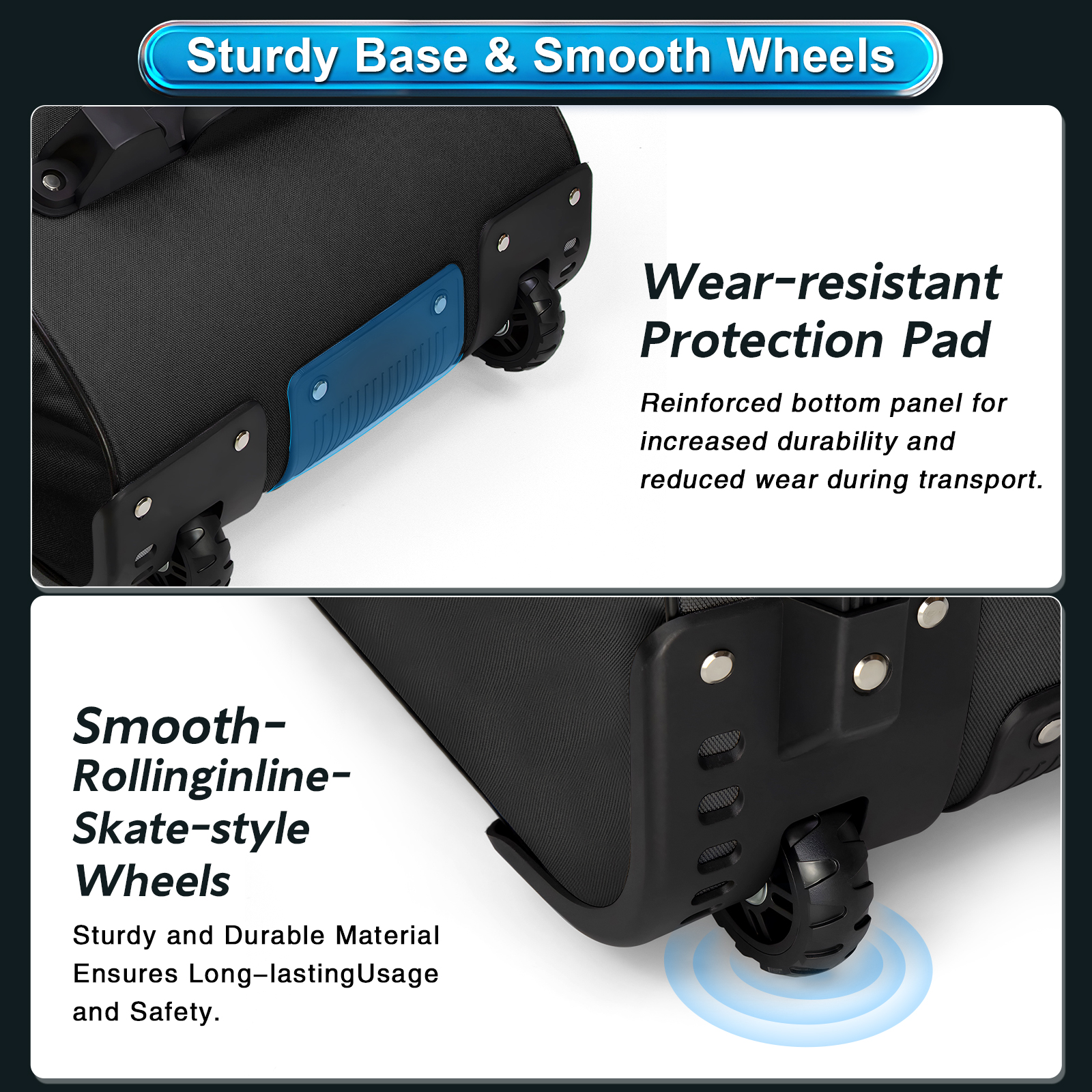 オックスフォードポリエステル製トラベルバッグ,頑丈,耐摩耗性,ホイール付きの優れたジッパー,ソフトサイド,折りたたみ式ゴルフケース,900d