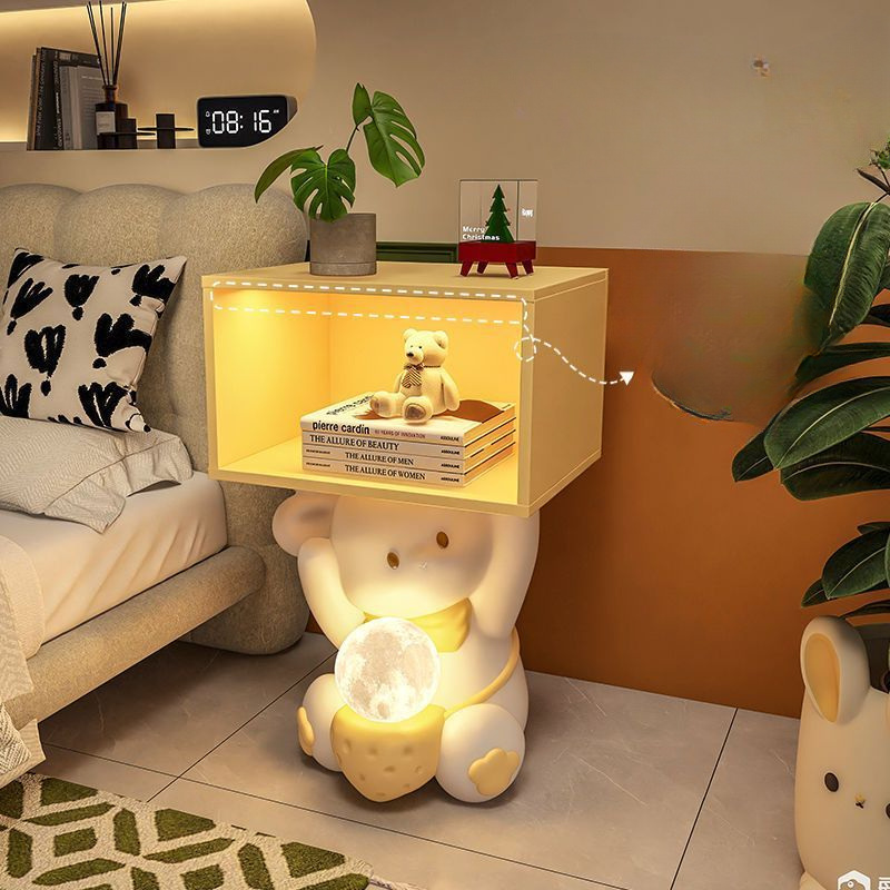 Table de chevet Comod37pour enfants, table de chevet pour enfants, table de nuit pour enfants, table de sauna, meubles de chambre ouverts