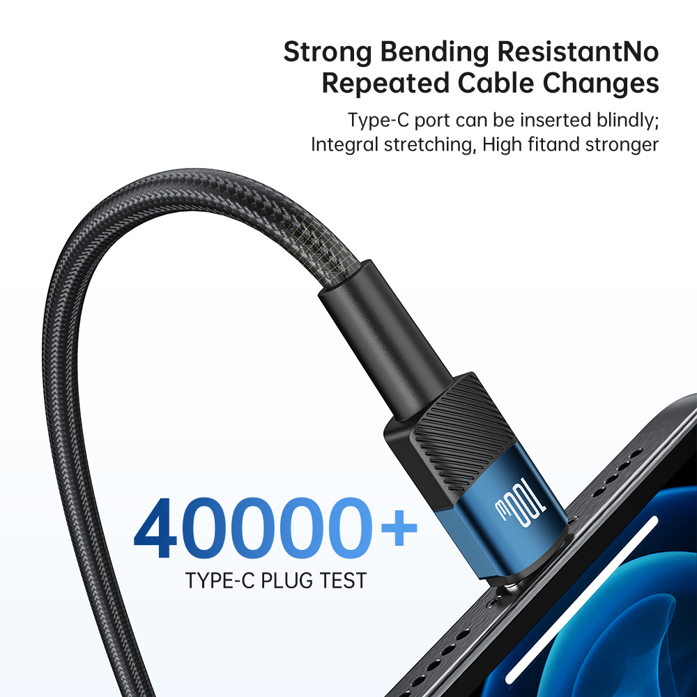 NNBILI nuevo 100W USB C a tipo C Cable PD Cable de carga rápida 1M/2M para iPhone 16 17 Pro Max Macbook Samsung Xiaomi Hwawei