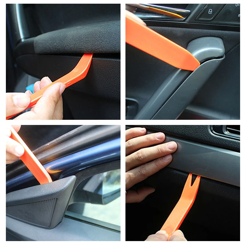 4 teile/satz Tragbare Auto Panel Removal Tool Kit Nagel Puller Radio Audio Tür Hebeln Reparatur Clip Trim Dash Entfernung Installer Hand werkzeug