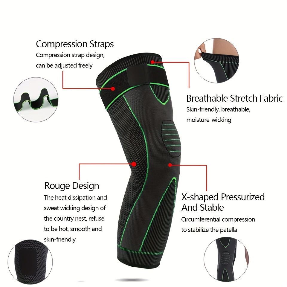 1PC ginocchiere antiscivolo fasciatura elastica per maniche lunghe per gambe ginocchiere pressurizzate corsa sport accessori per la protezione delle gambe calde