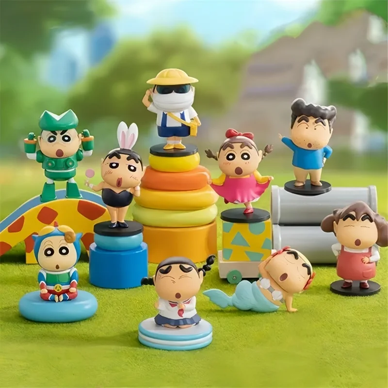Crayon Shin Chan Funny Cos Series Blind Box Role Playing Anime Handmade Creative Gift Desktop Ornament Decor Cute Figure Toys
