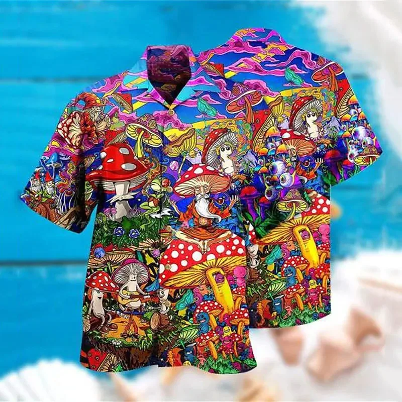 2023ฤดูร้อนหลวมBreathable 3dพิมพ์อินเทรนด์Coolแฟชั่นเสื้อฮาวายBeach Partyเสื้อแขนสั้นฤดูร้อนชายเสื้อ6XL