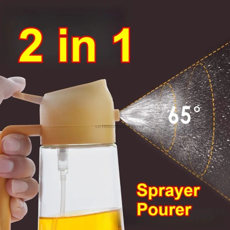 2 em 1 plástico cozinha churrasco cozinhar óleo spray garrafa dispensador de azeite frasco de óleo cozimento vinagre molho soja spray recipiente