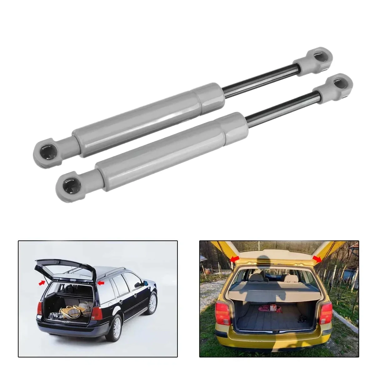 Graue Stützstange 195 mm 8 mm Auto-Gasdruckstangen Gasfederhaube 250 N 380 N Stützstange Stoßdämpferlift für Wohnmobil, Bett, Fenster, Bus, Wohnwagen