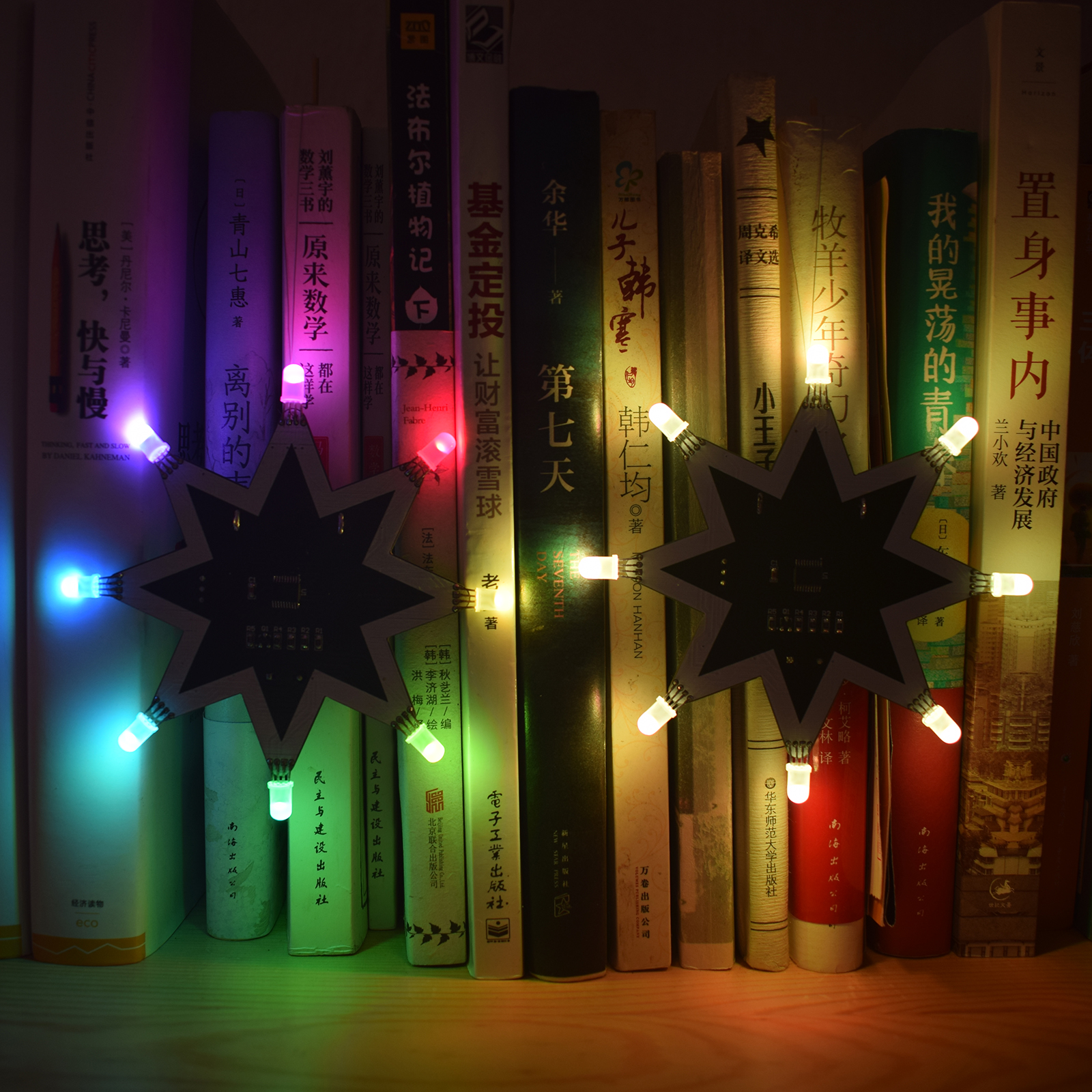 Caja de música con forma de estrella octogonal LED de Color, decoración de árbol de Navidad, teclado de órgano electrónico, Kit de fabricación electrónica DIY