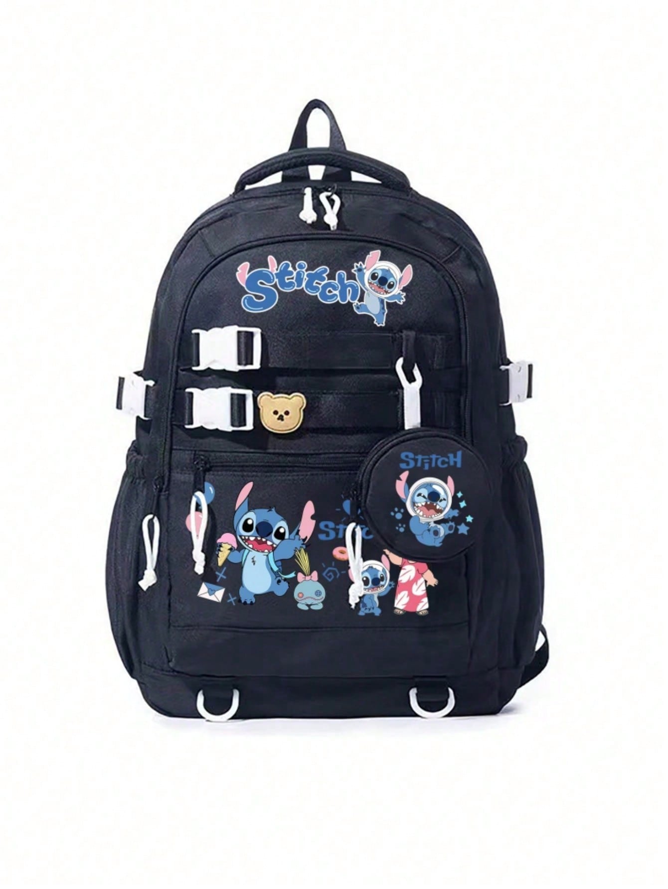 Disney Lilo Stitch Borsa da scuola popolare per bambini e adolescenti Zaino da viaggio per ragazze di grande capacità per studenti di moda