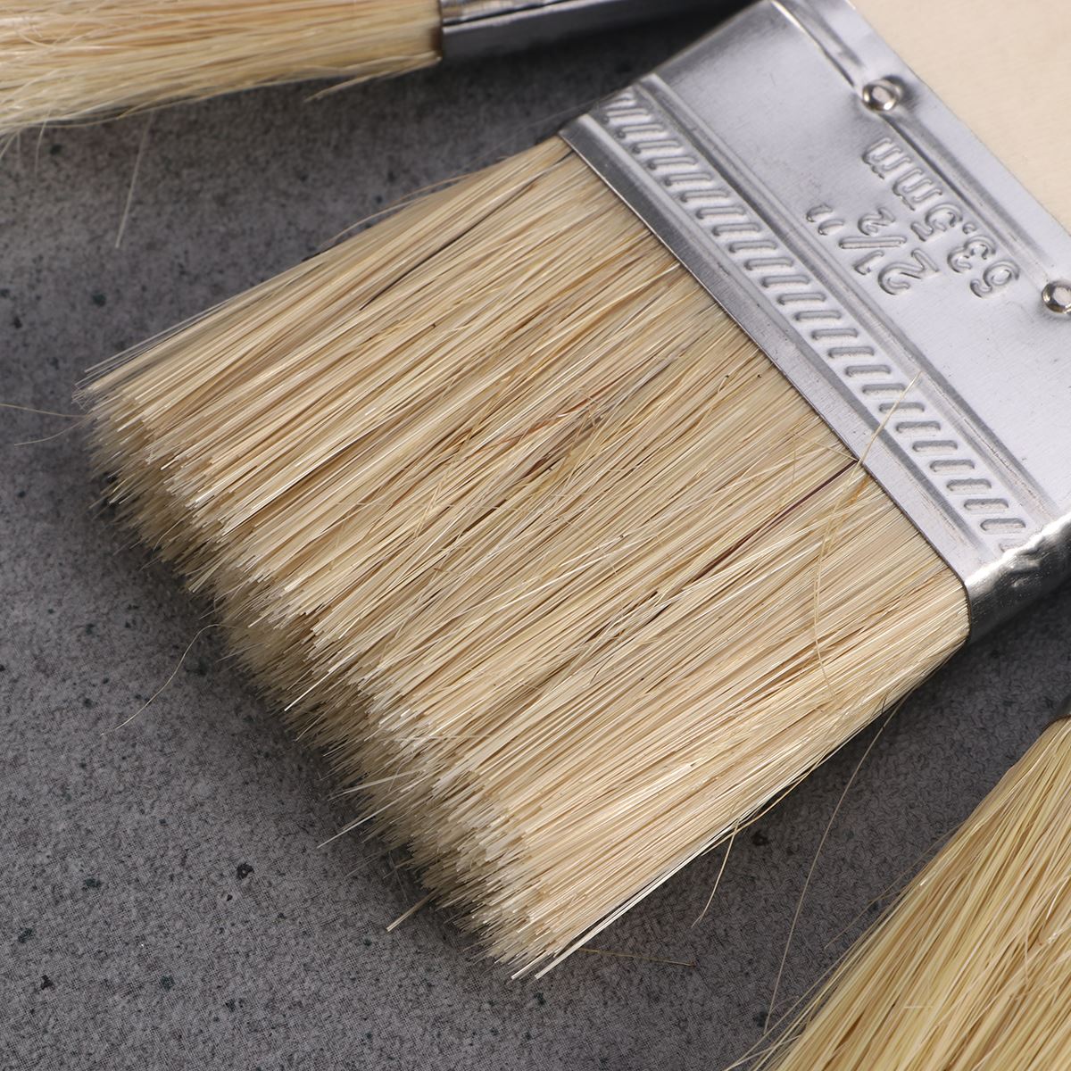 5PCS พู่กันระบายสีไม้ Handle แปรงสำหรับผนังและเฟอร์นิเจอร์สีพู่กันระบายสีทำความสะอาดไม้แปรงทำความสะอาด
