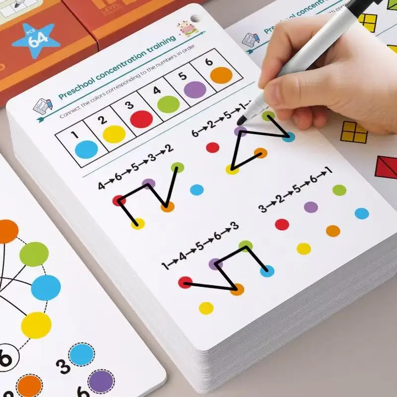 Magical Tracing Workbook Control Training Book Reusable Kids Tracing Cards Children Pen Control Colorful Fun Games For Ages 3-6