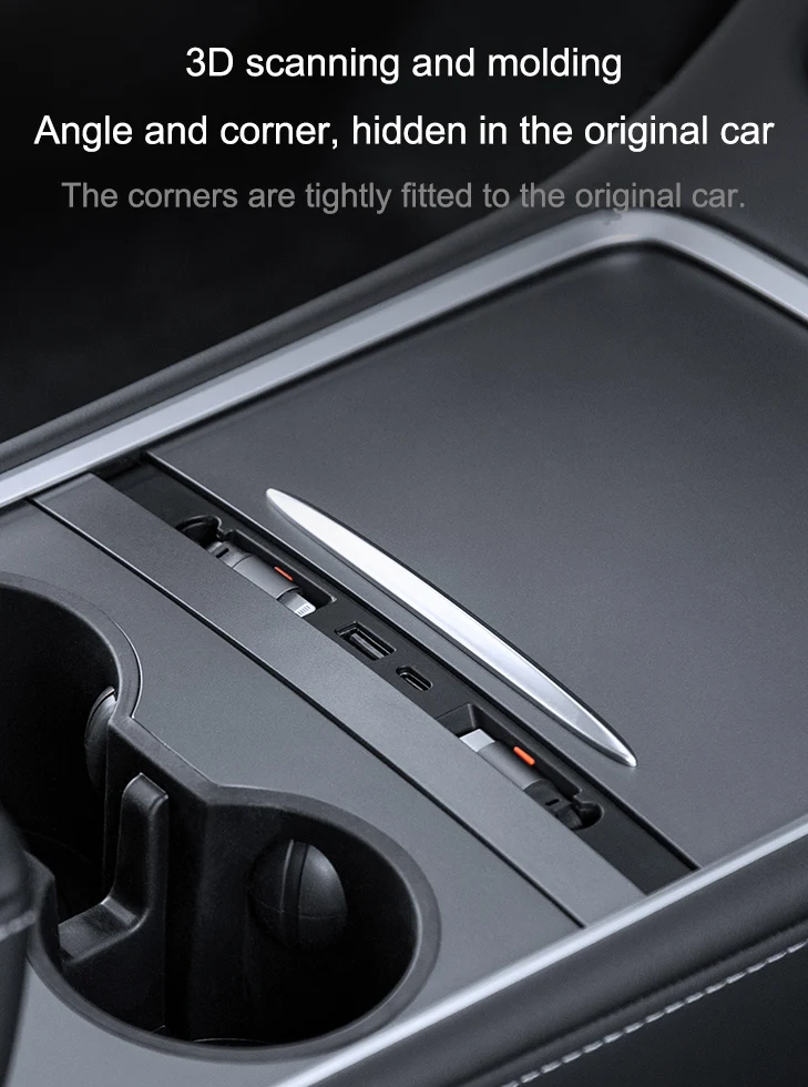 For Tesla Model 3/Y 2021-2023 Fast Charger Shunt Hub Intelligent Docking Station Central Control Splitter Extension Accessories